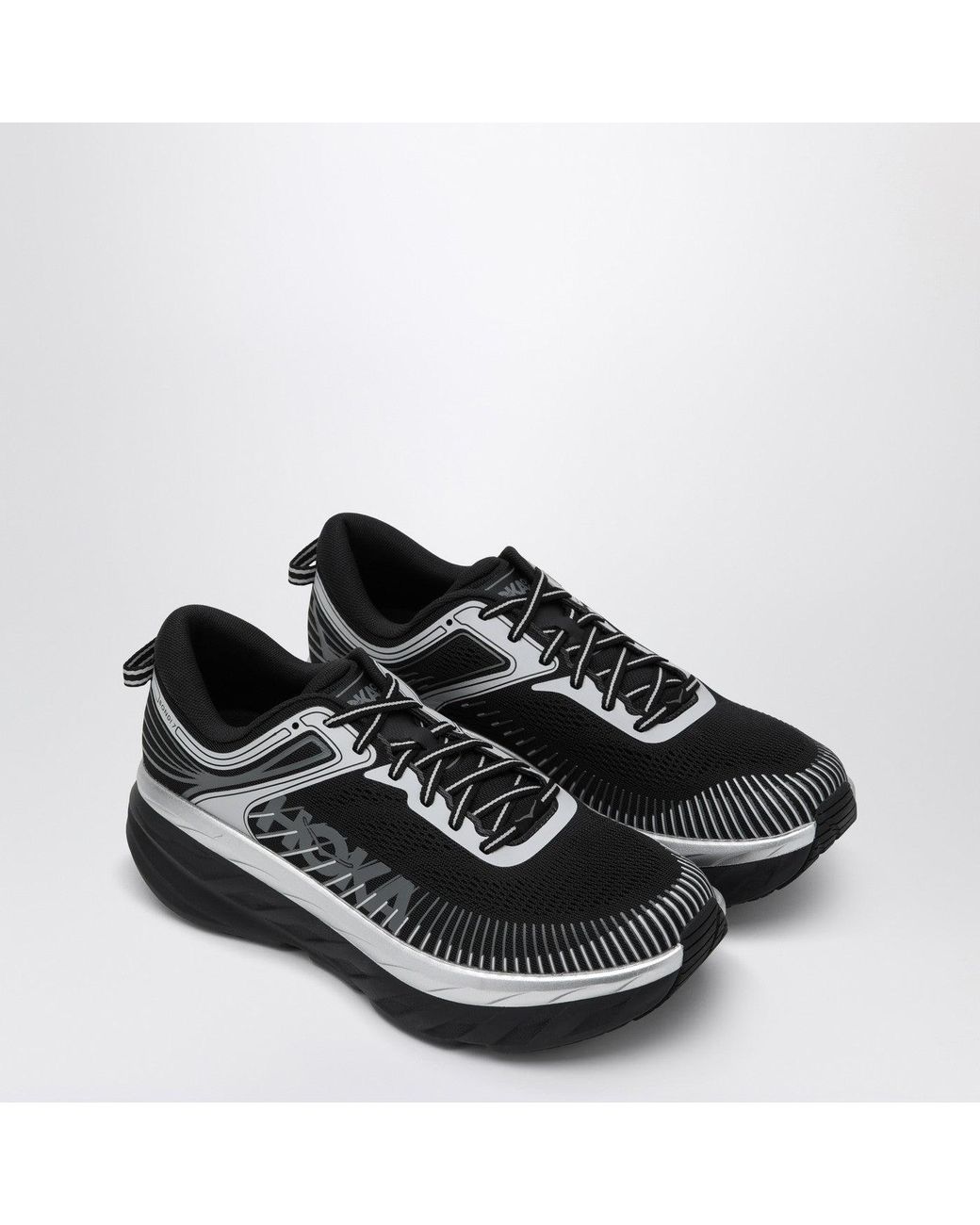 Hoka One One Black Bondi 7 Sneaker/Stardust for men