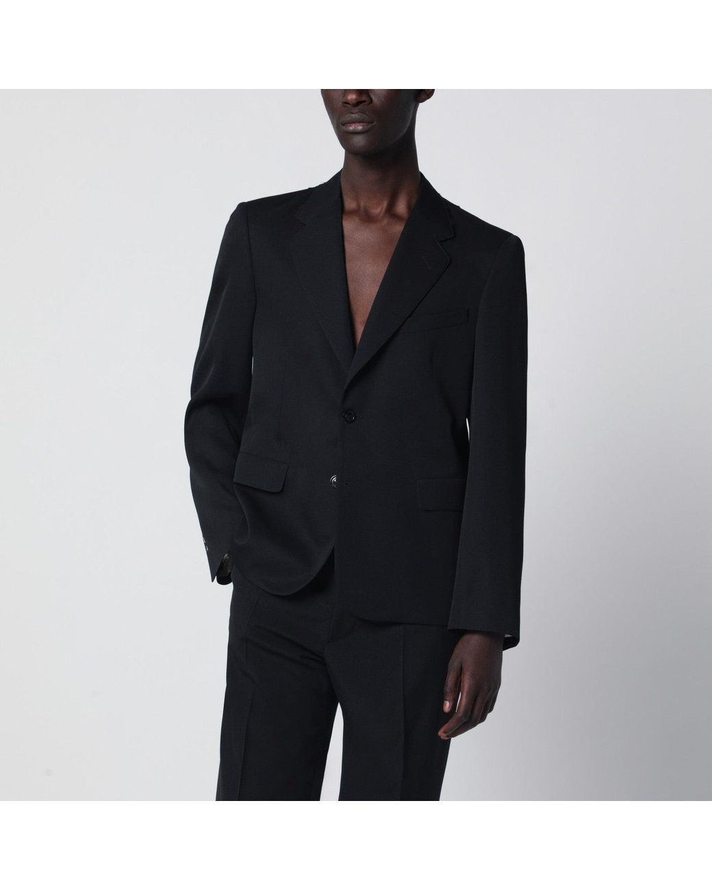 Maison Margiela Black Wool Single-Breasted Jacket for men