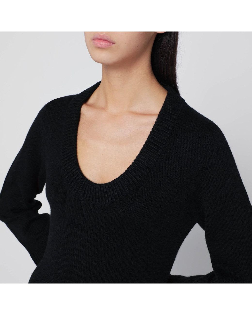 Loulou de Saison Black Long Ari Knit Dress