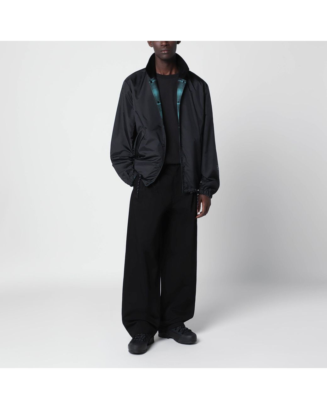MONCLER X FRGMT Blue Ryūha And Cotton Shirt Jacket for men
