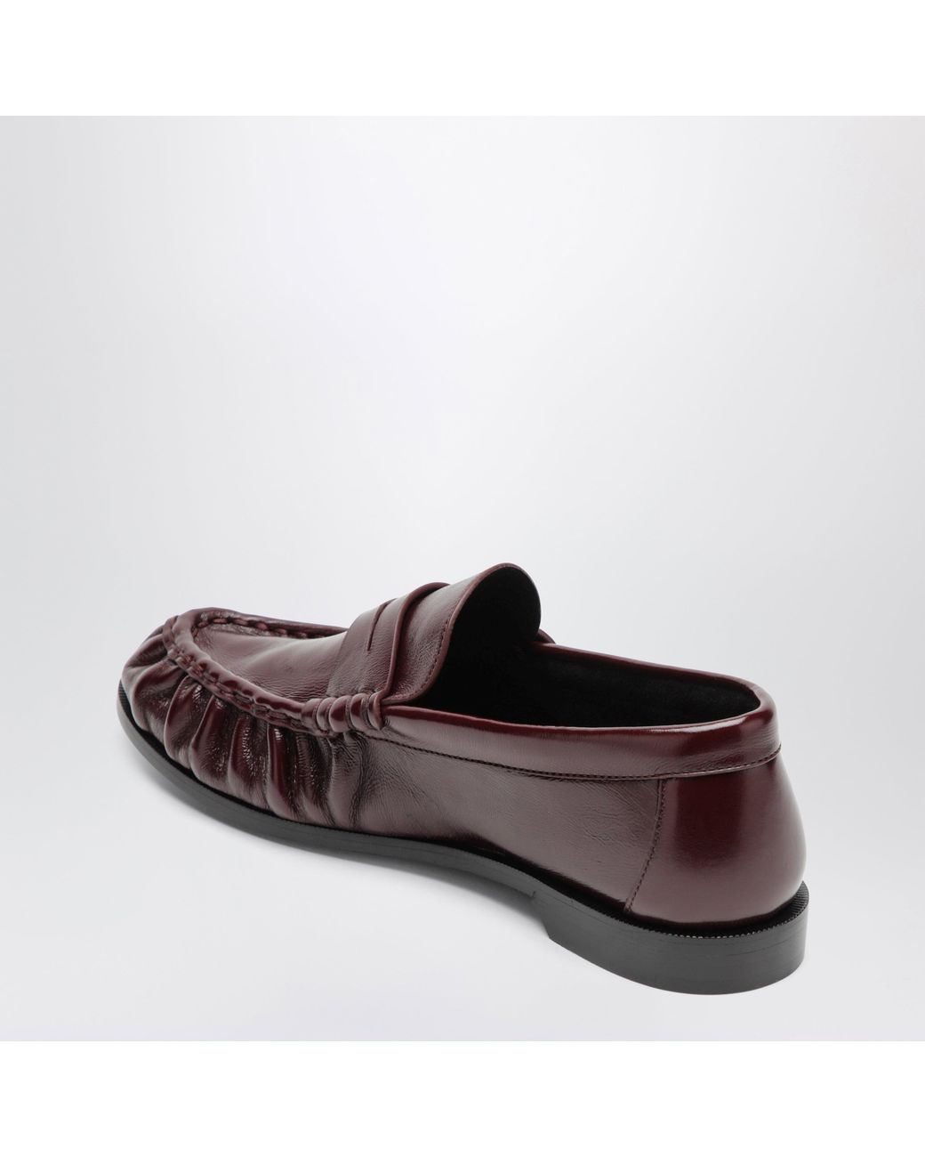 Saint Laurent Brown Le Loafer Bordeaux Calfskin Loafers