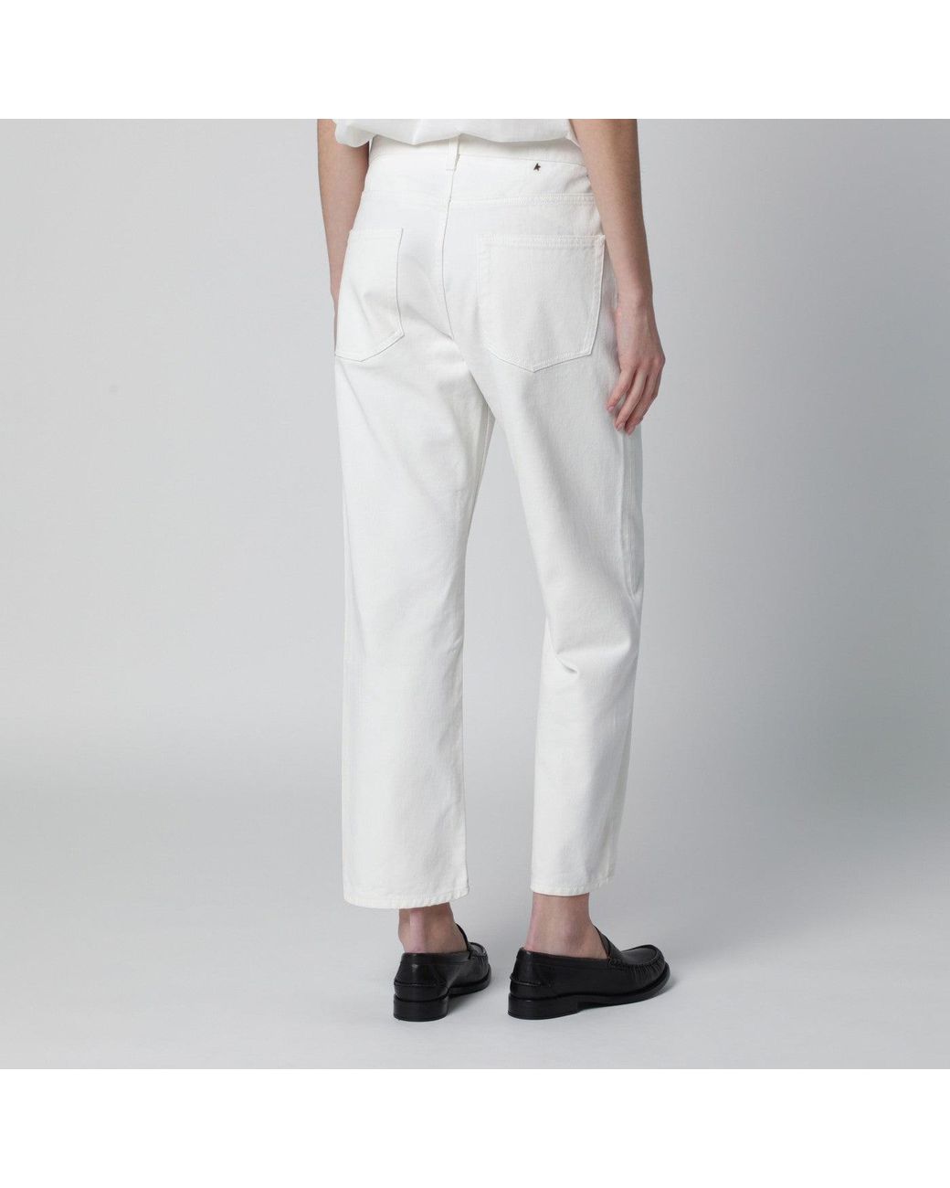 Golden Goose Deluxe Brand White Cotton Trousers for men