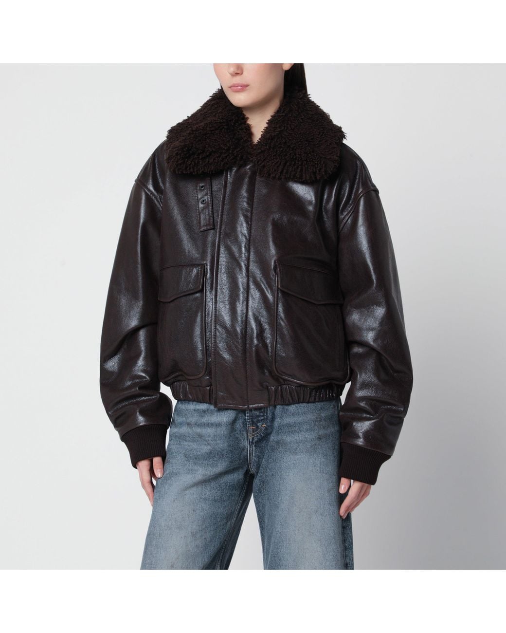Lemaire Black Ebony Pilot Jacket