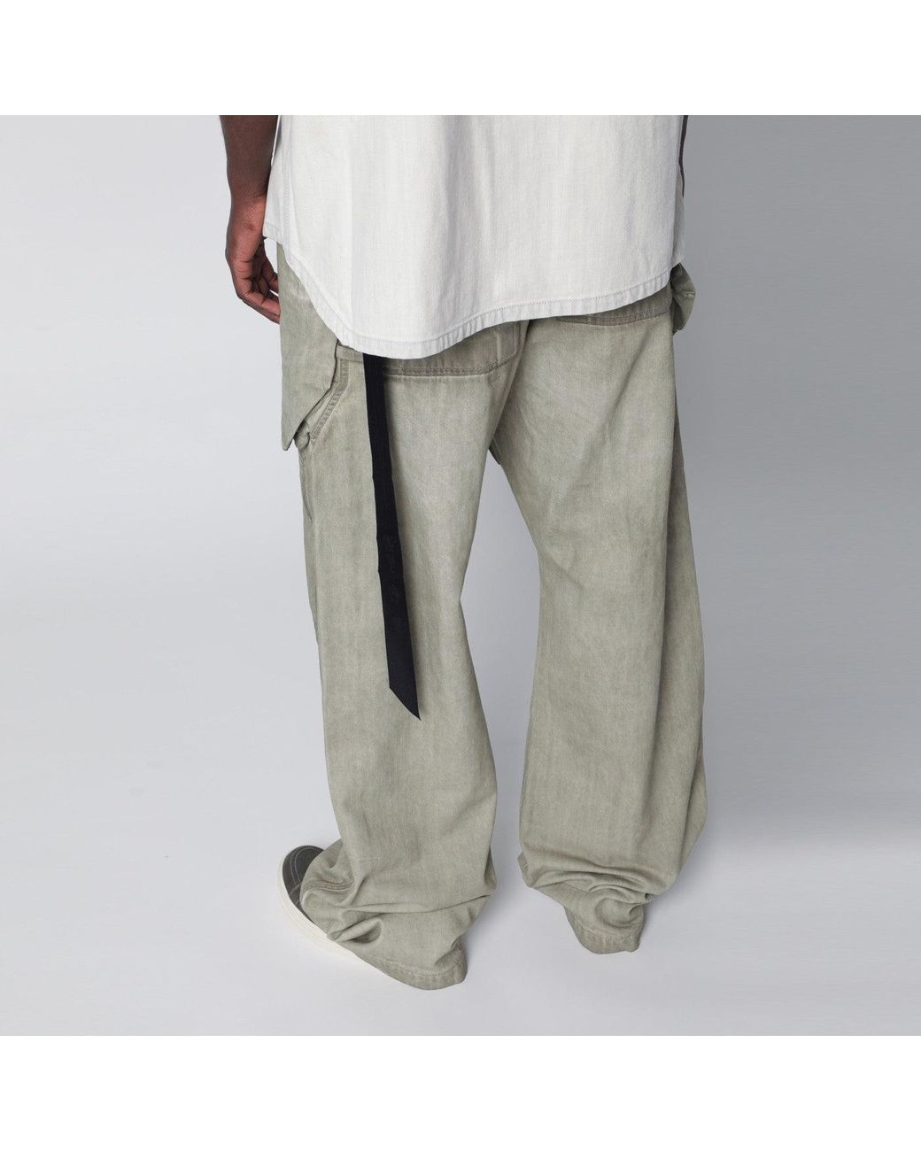 Rick Owens White Vintage-Effect Denim Vest for men