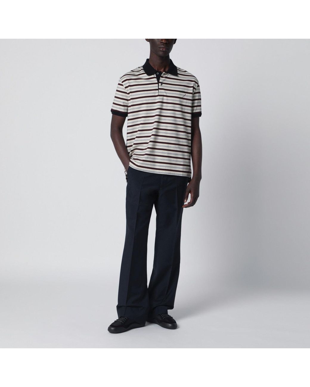 Prada Blue Wool And Mohair Trousers for men