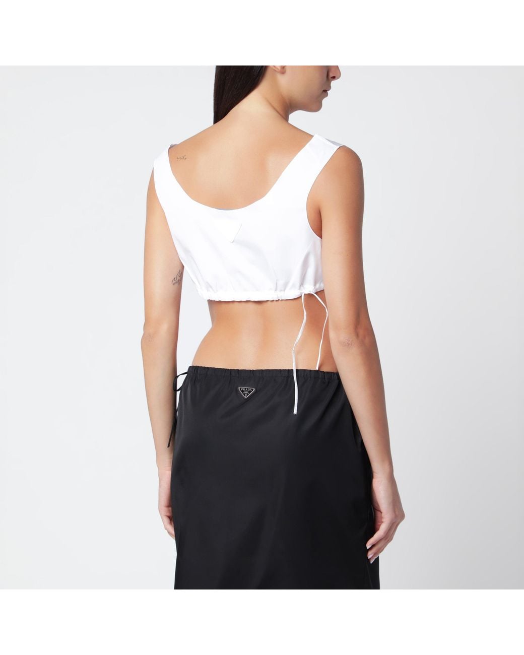 Prada Black Cotton Poplin Top