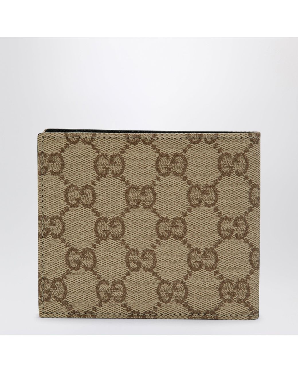 Gucci Metallic Sand Gg Canvas Essence Classic Bi-Fold Wallet for men