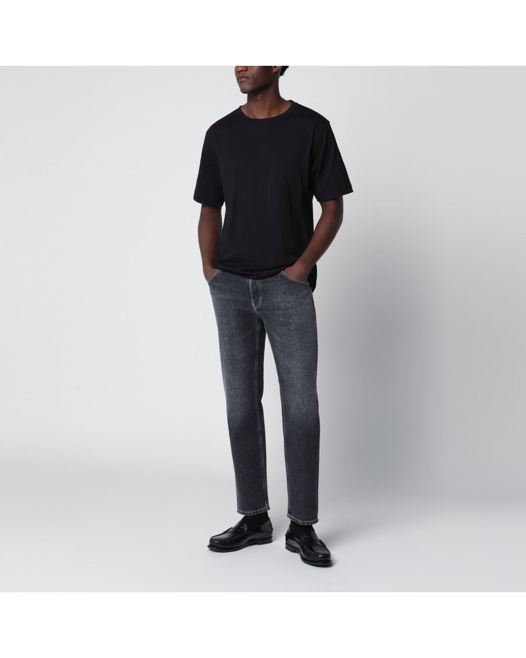 PT Torino Blue Washed Dark Jeans for men
