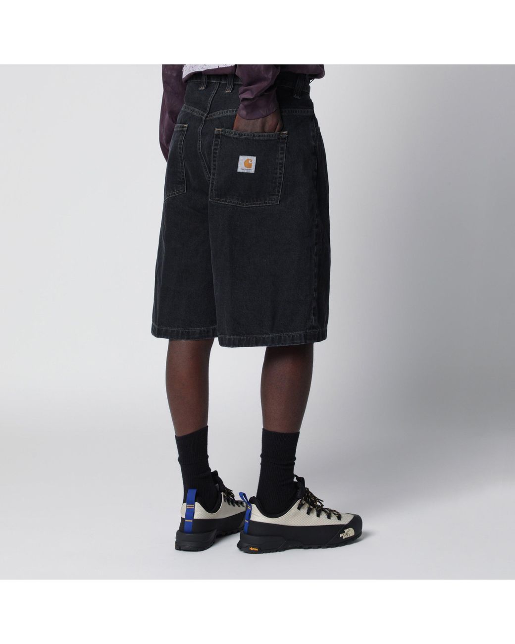 Carhartt Black Brandon Loose-Fit Low-Rise Denim Shorts for men