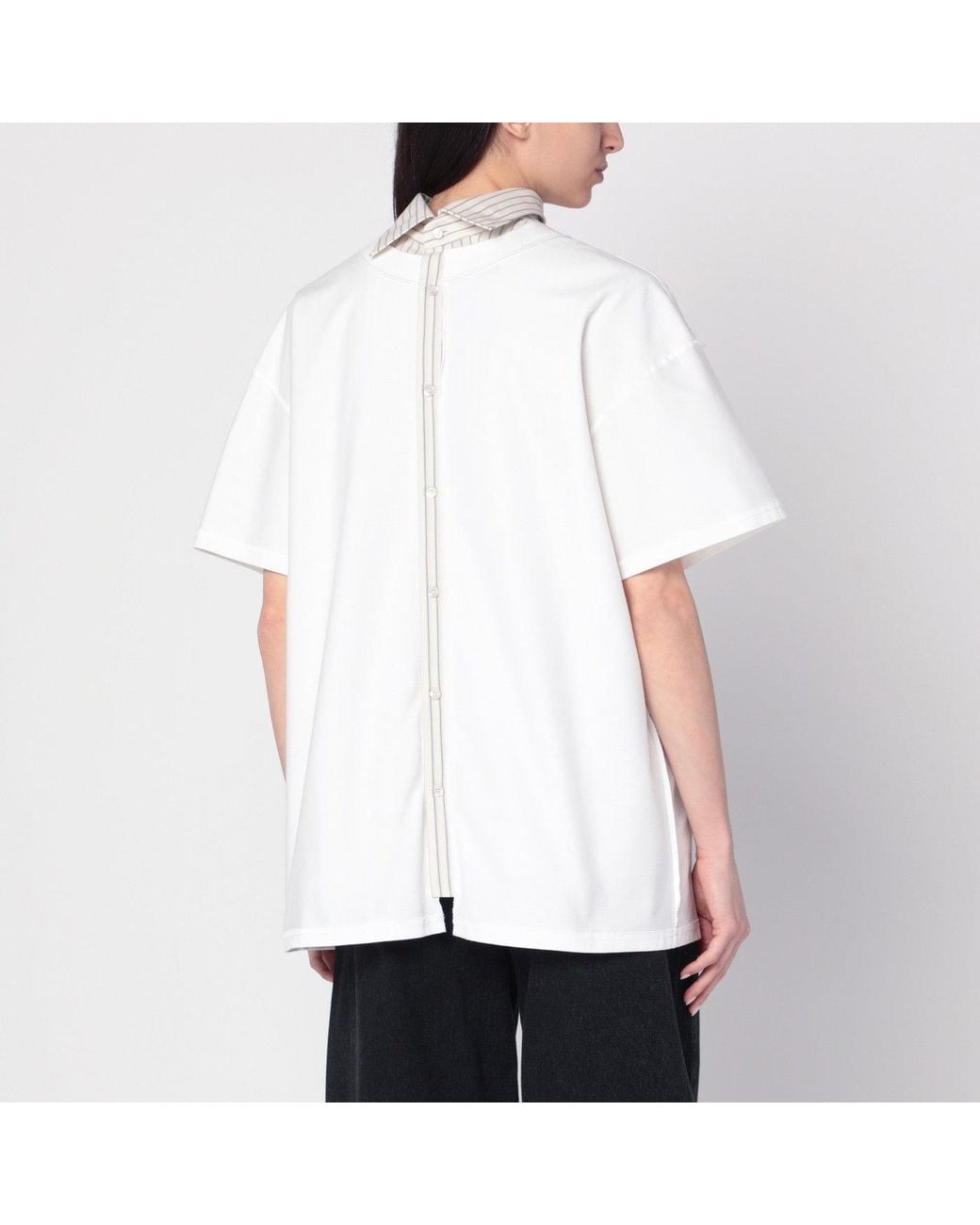 Maison Margiela White Reversed Shirt T-Shirt