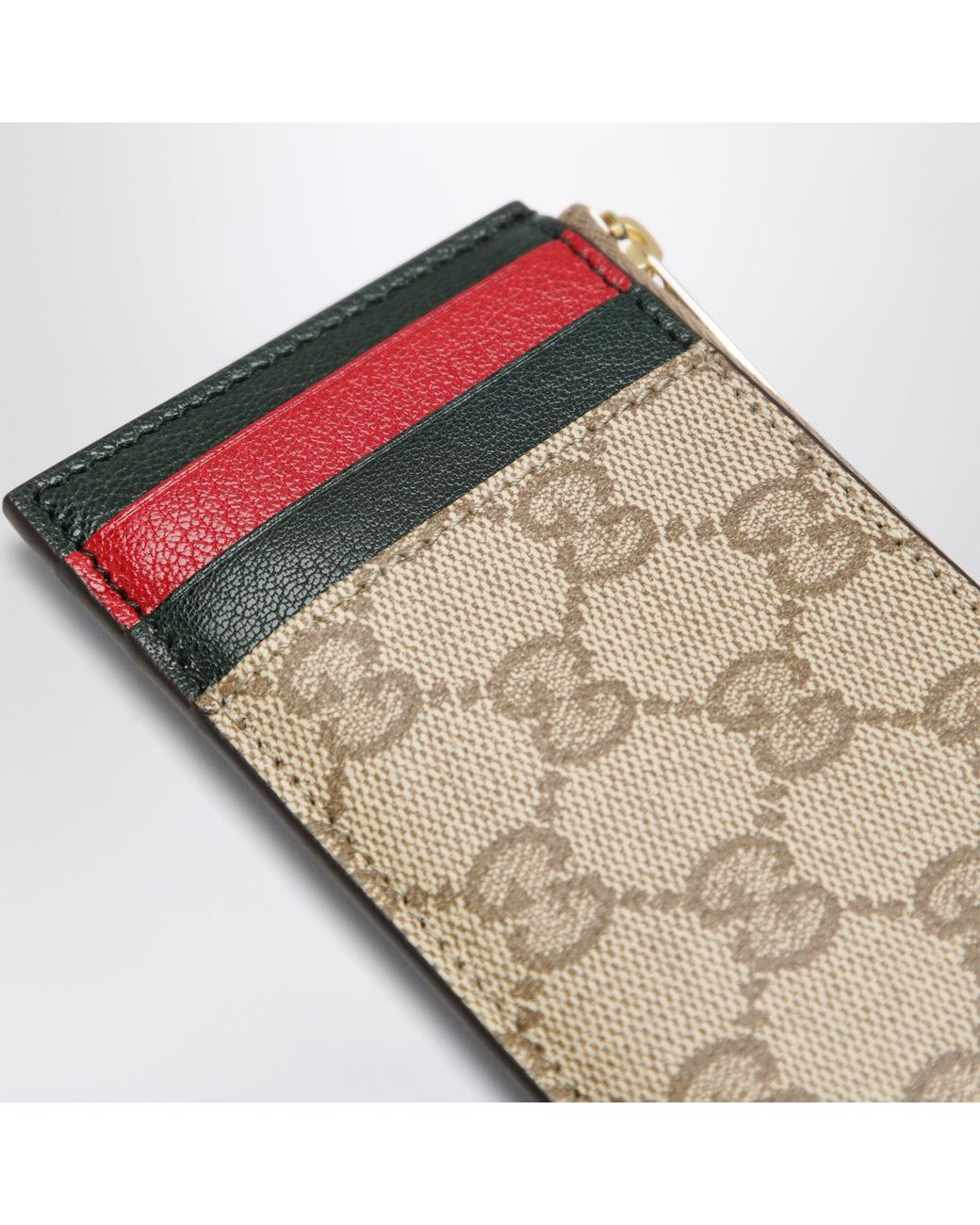 Gucci Natural Card Holder With Compartments