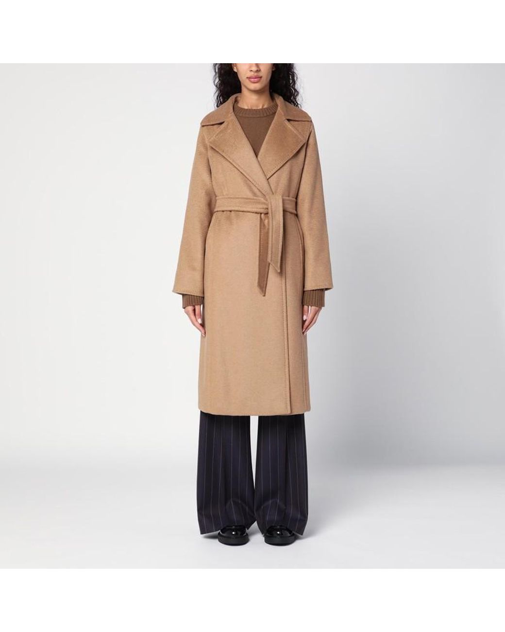 Manteau Facon Peignoir Manuela Couleur Camel Max Mara en coloris Neutre Lyst