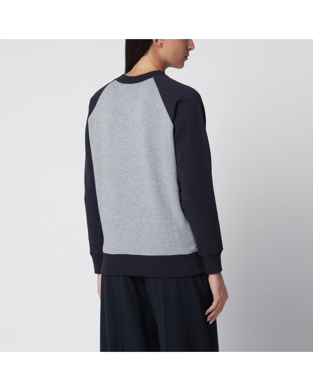 Miu Miu Blue Color-Block Crewneck Sweatshirt