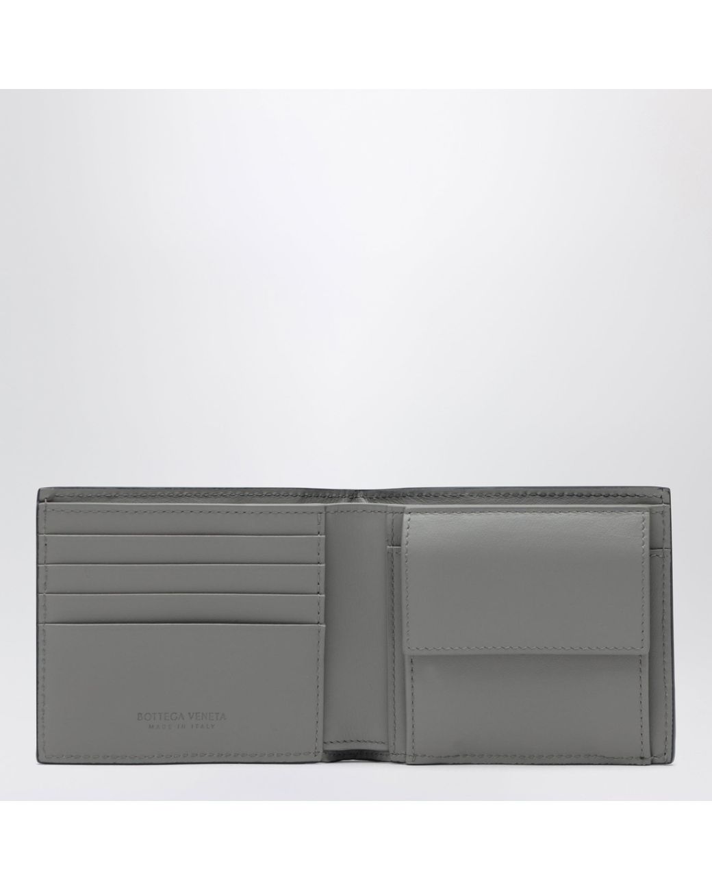 Bottega Veneta Black Midnight/Basalt Bi-Fold Wallet for men