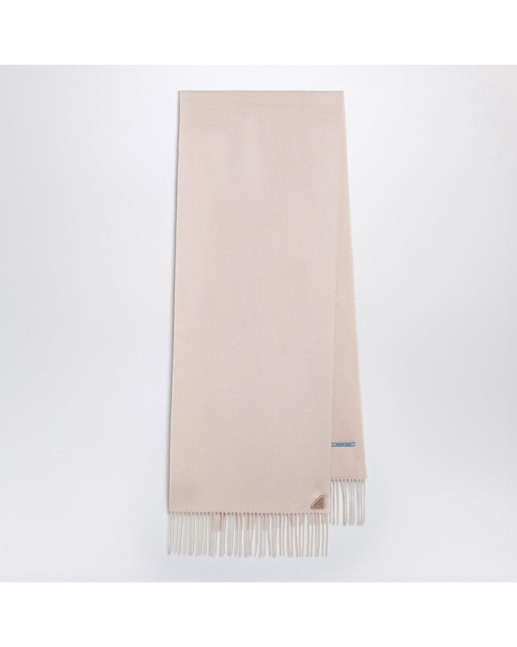 Prada Natural Powder Silk And Cashmere Scarf