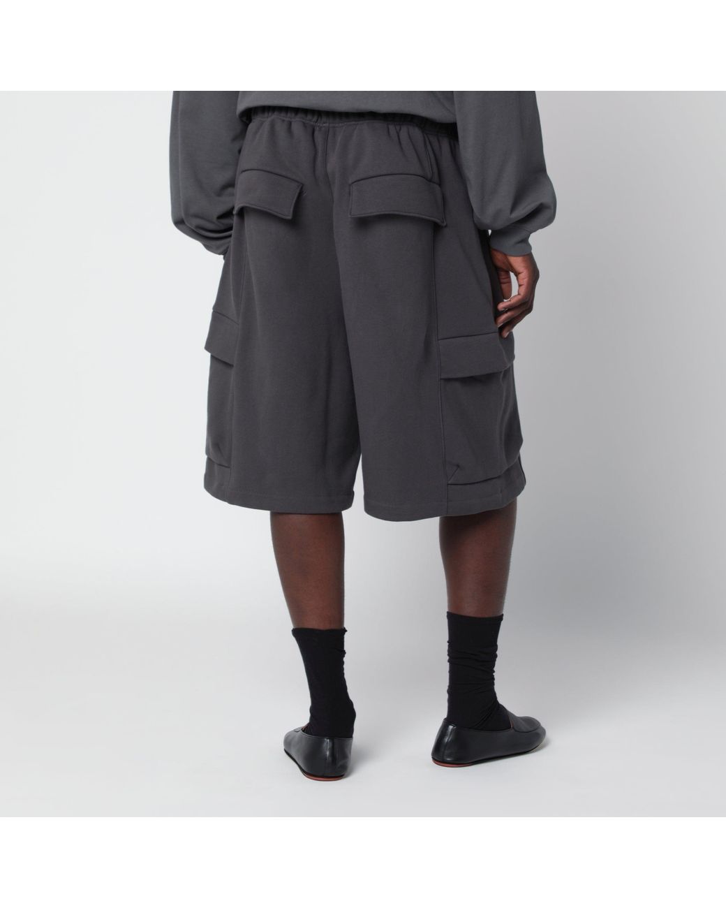 Fear Of God Gray Iron Cargo Bermuda Shorts for men