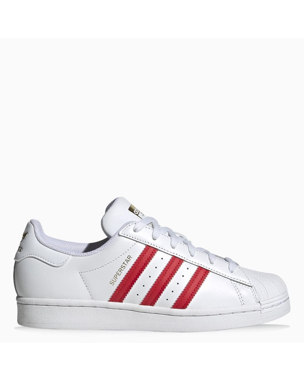 Sneaker superstar bianca/rossa di adidas Originals in Bianco | Lyst