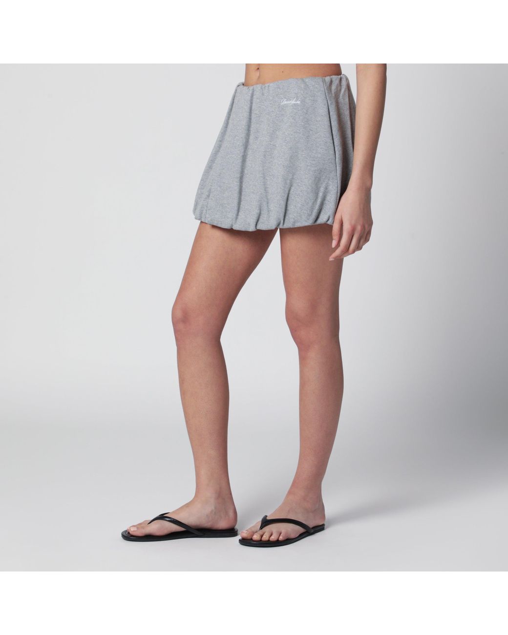 DUNST Blue Mélange Voluminous Mini Skirt