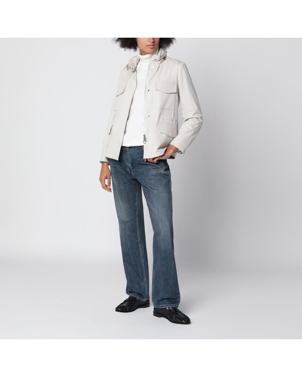 Loro Piana Gray Pearl Traveller Mini Field Jacket