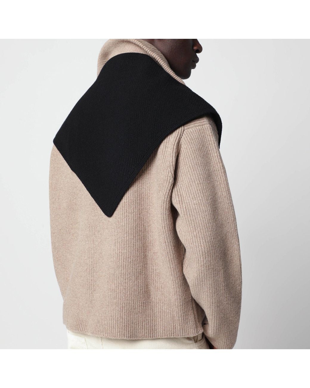 Sciarpa Pythagoras Nera di Studio Nicholson in Black da Uomo