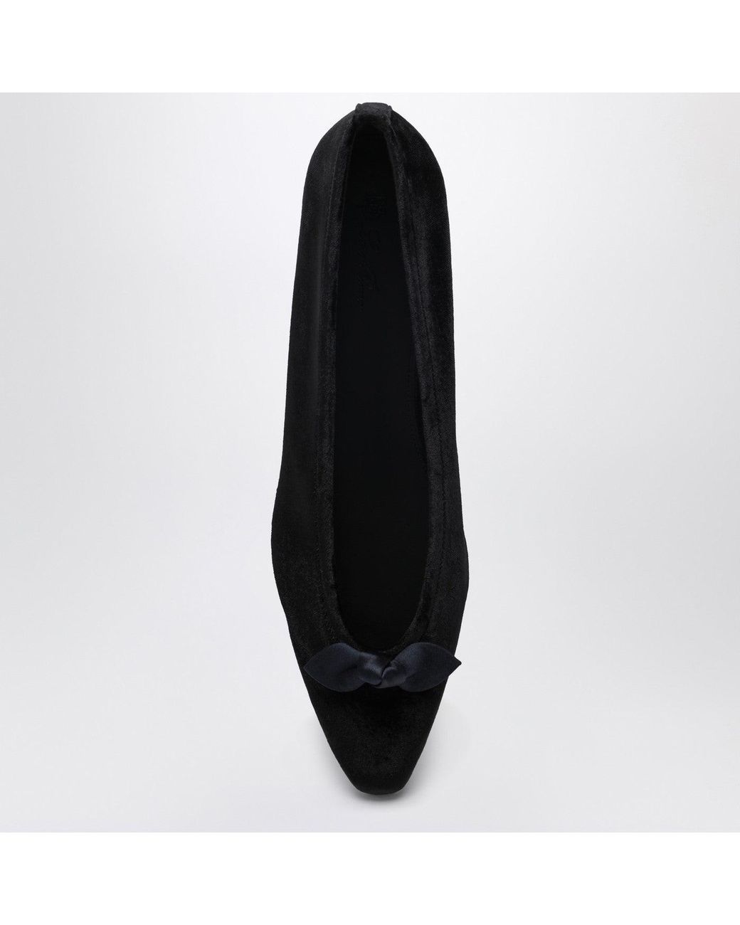 Loro Piana Black Primula Ballerinas Aus Schwarzem Samt