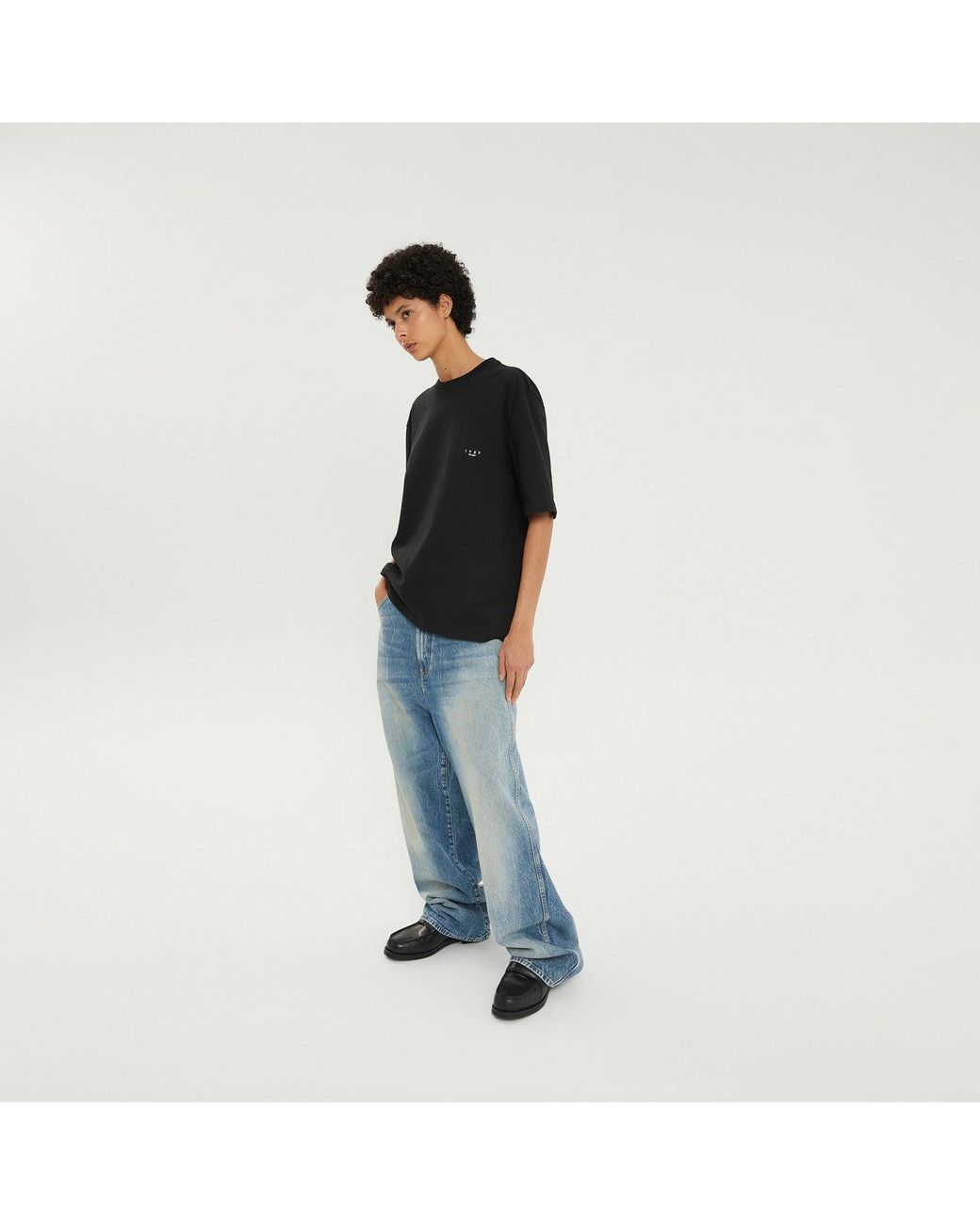 1989 STUDIO Black S/S T Shirt for men