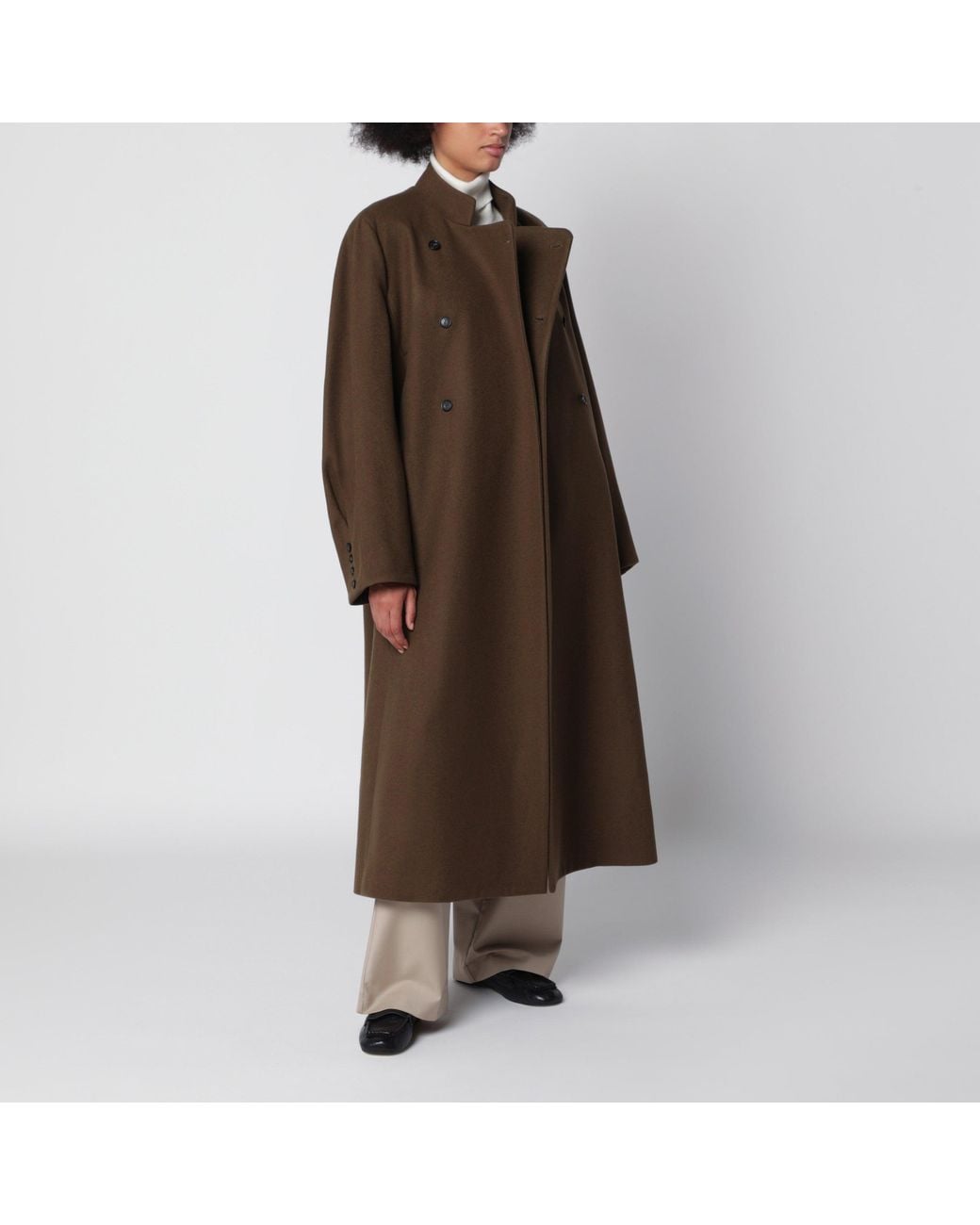 Cappotto Lungo Marrone di Cordera in Brown