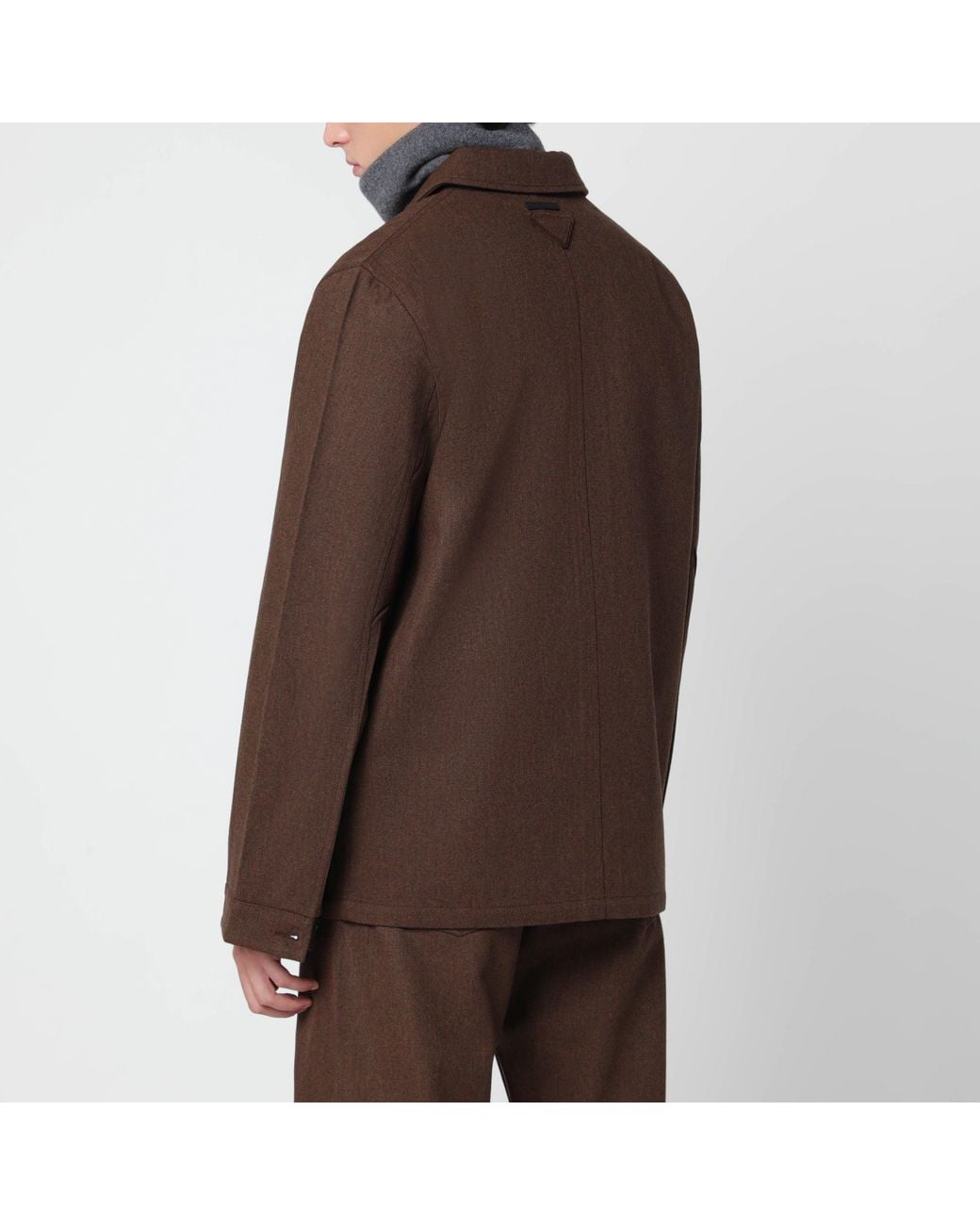 Prada Brown Ebony Shirt Jacket for men