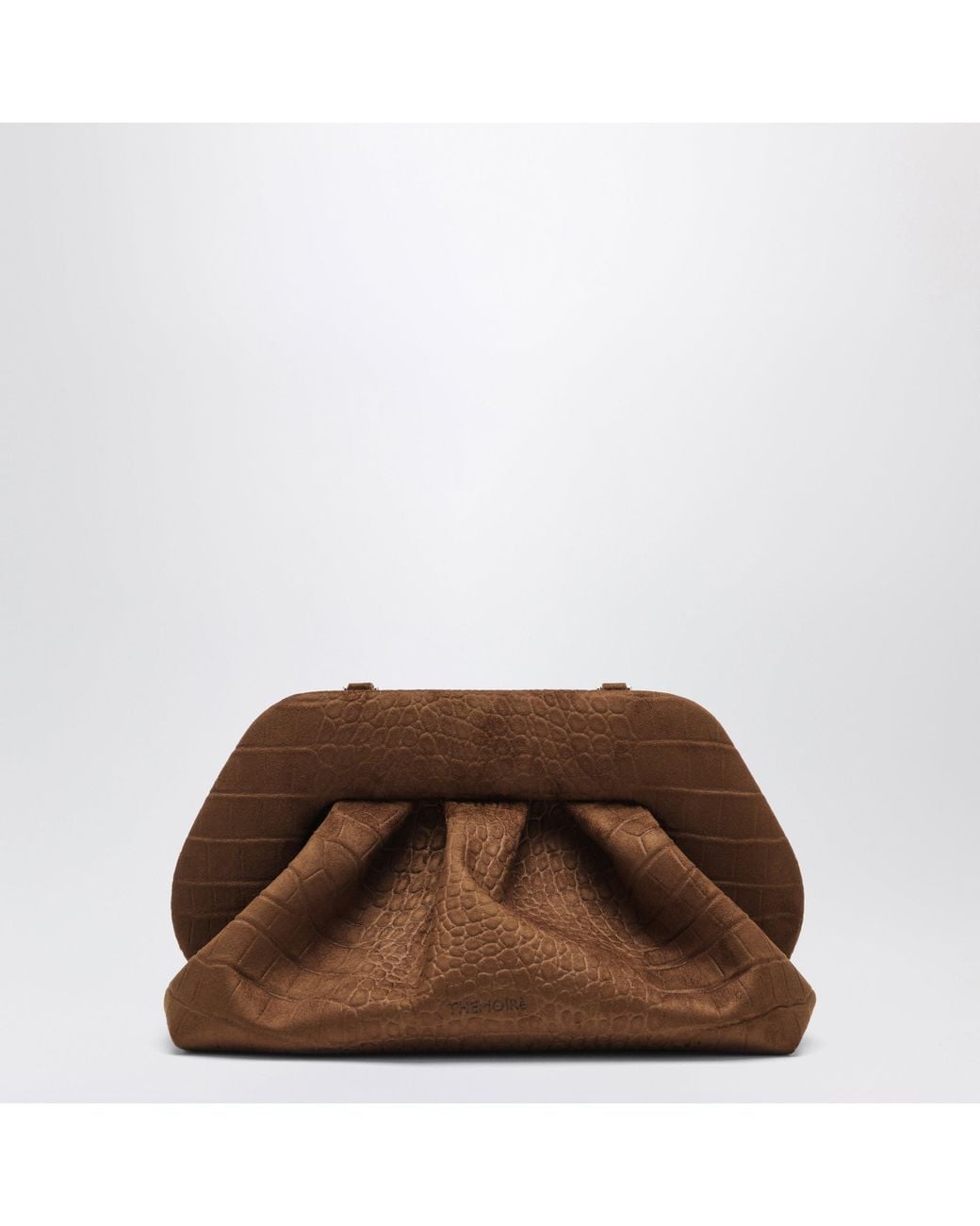 THEMOIRÈ Brown Bios Pouch With Crocodile Effect