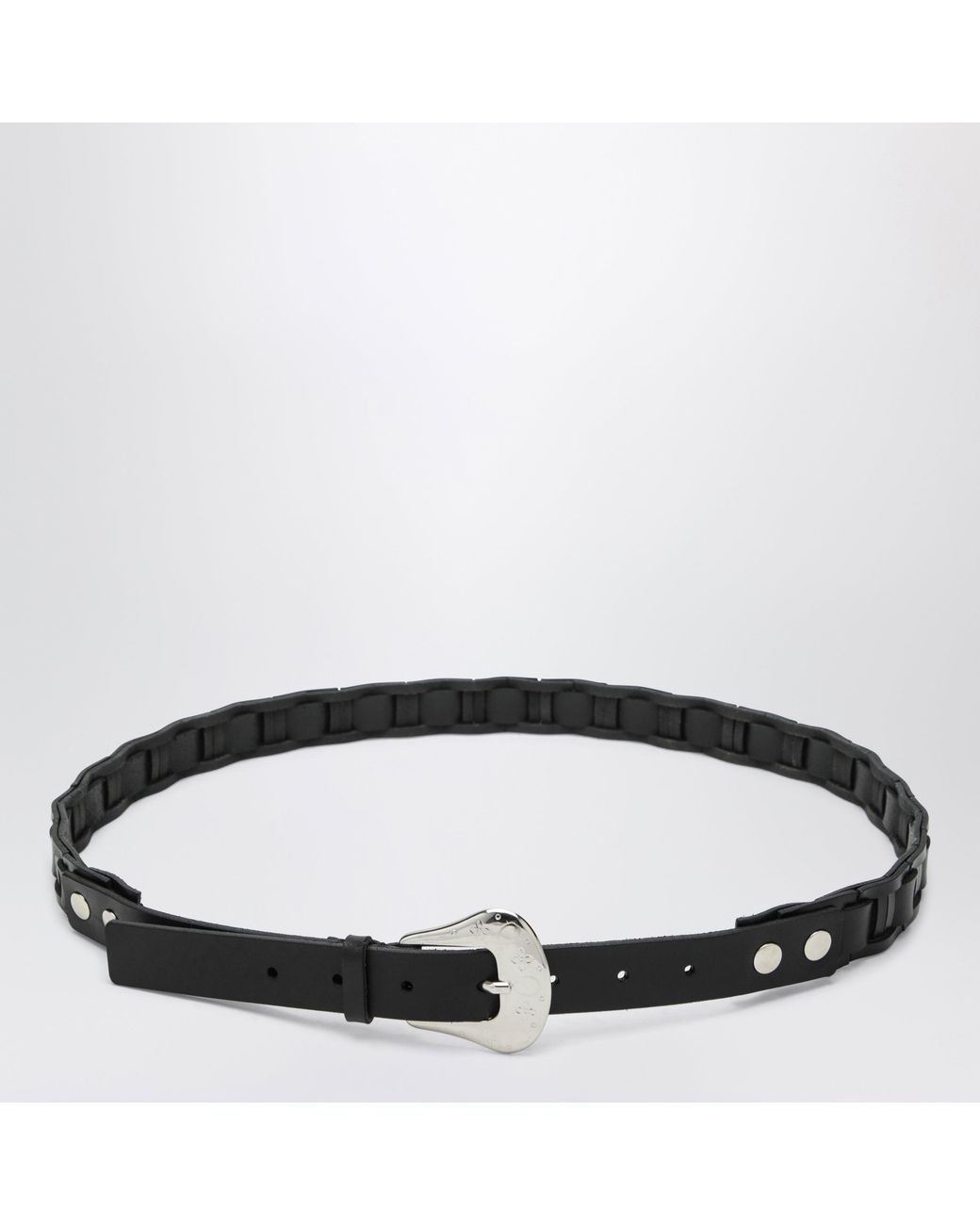 NAMACHEKO Black Leather Belt for men