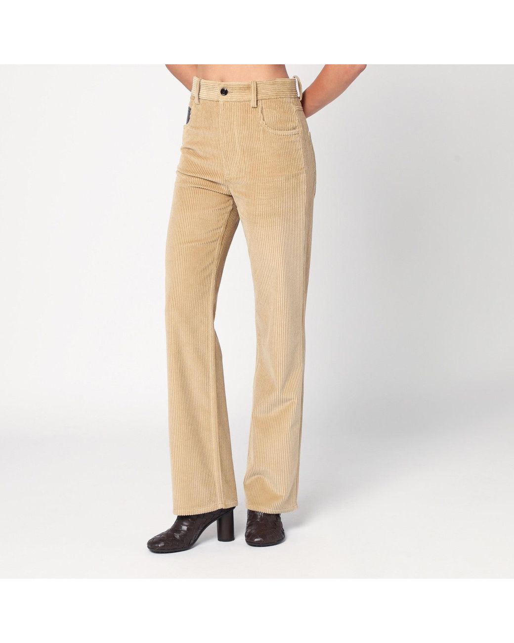Bottega Veneta Natural Corduroy Trousers