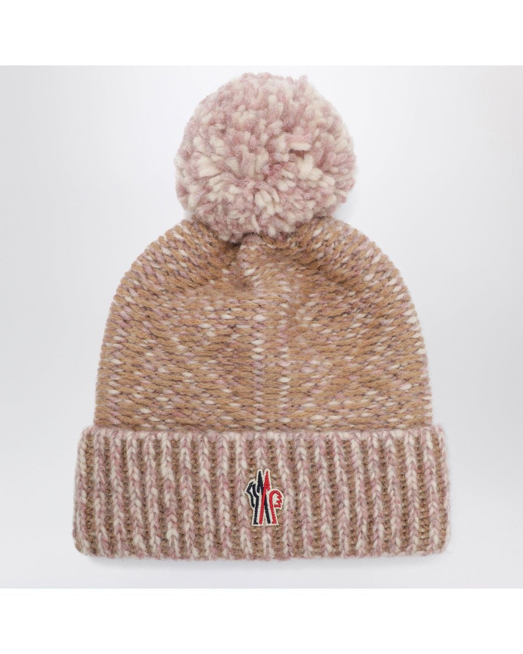Moncler Brown Argyle-Pattern Beanie