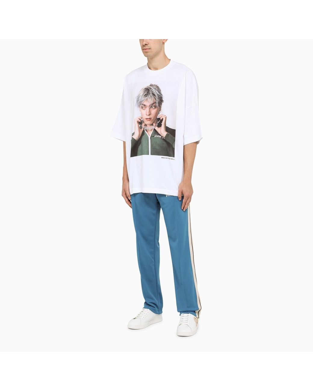 Palm Angels White T Shirt With David Sims Print for Men | Lyst