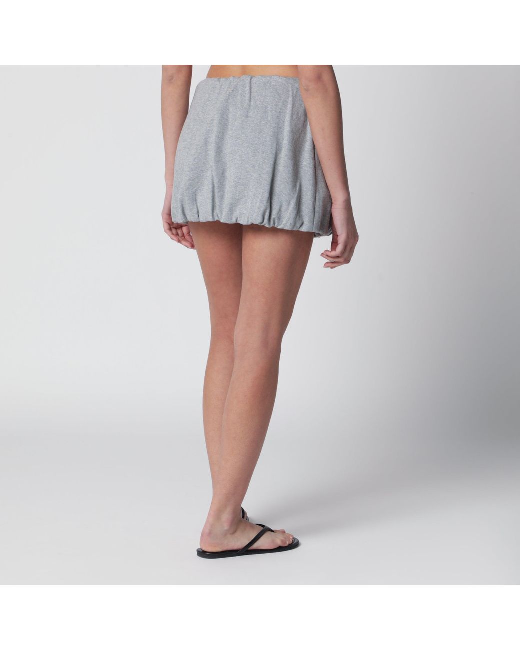 DUNST Blue Mélange Voluminous Mini Skirt