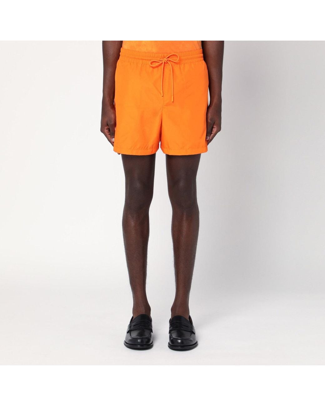 Gucci Orange Swimsuit With Logo for men
