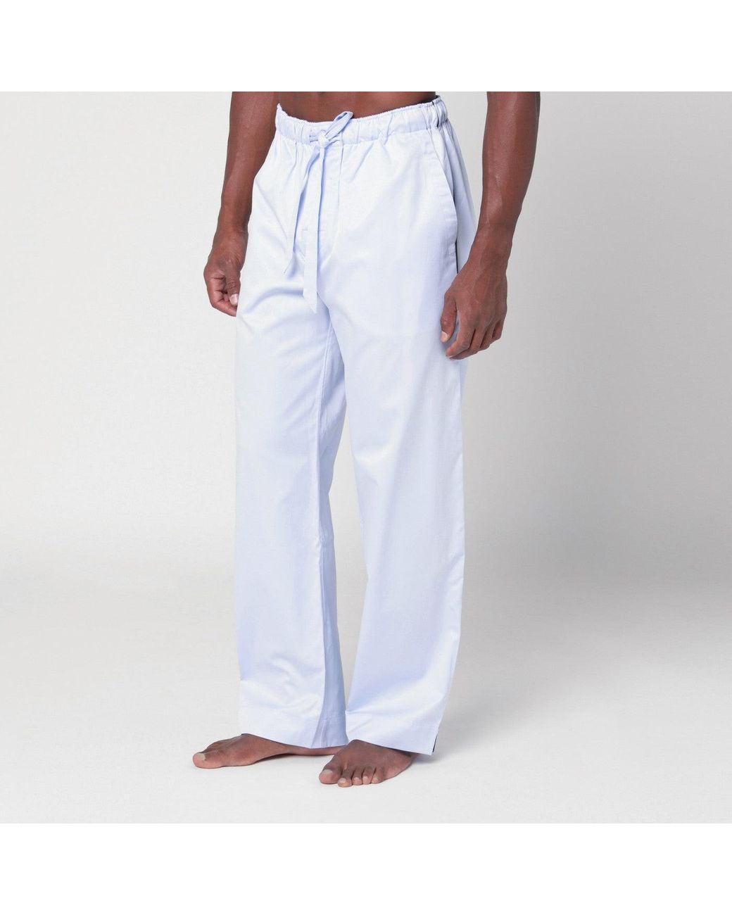 Tekla White Light Pyjama Trousers for men