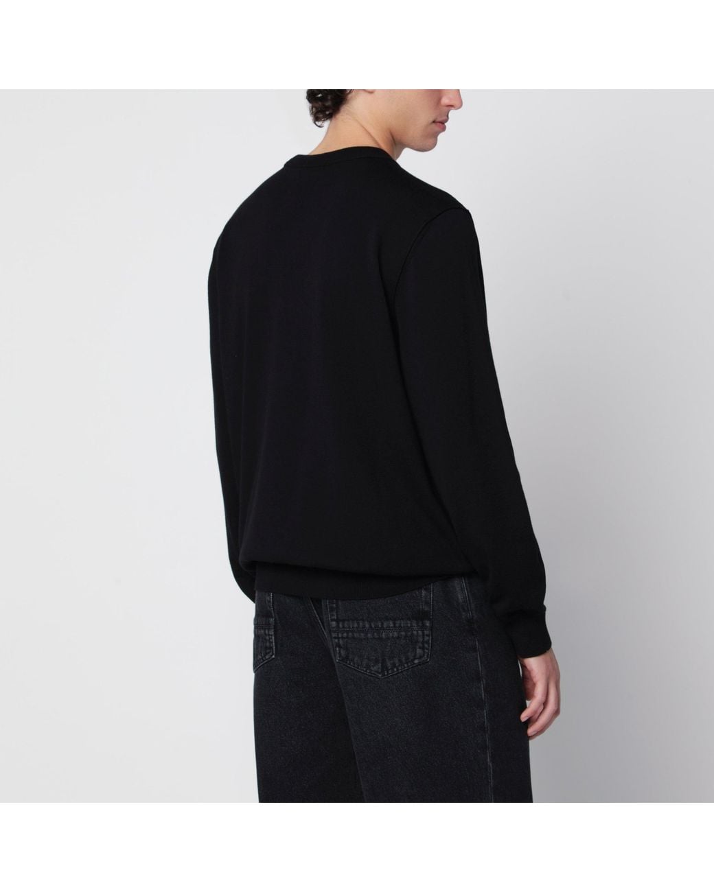 Stone Island Black Cotton Sweater for men