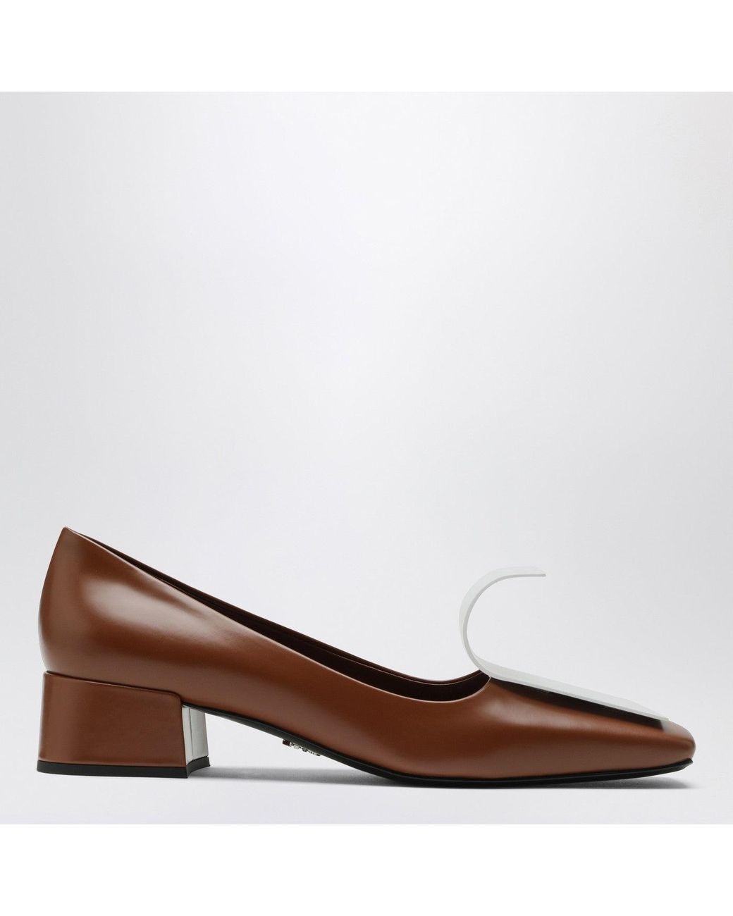 Prada Brown Tabacco And Leather Décolleté