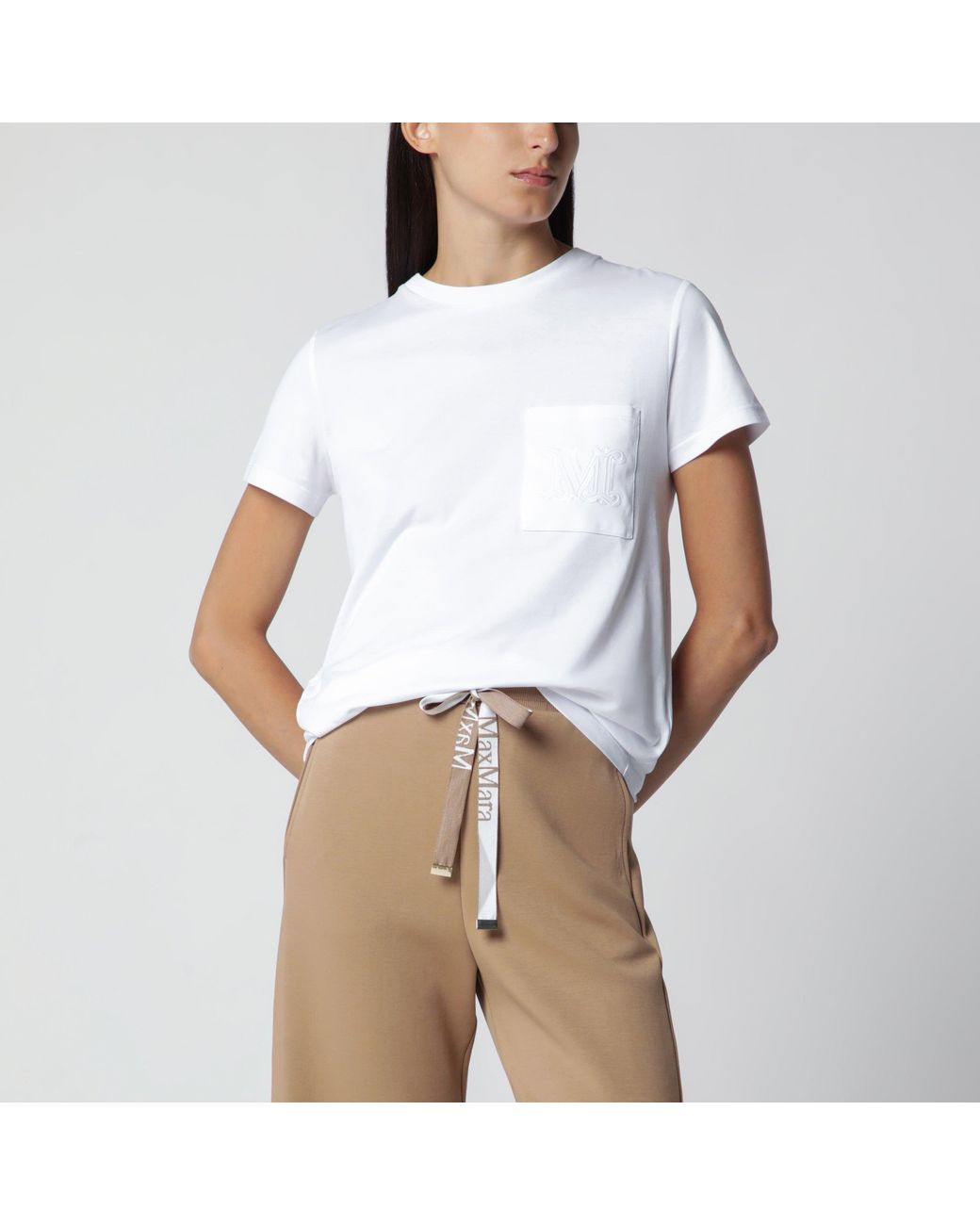 Max Mara White Cotton Jersey T-Shirt