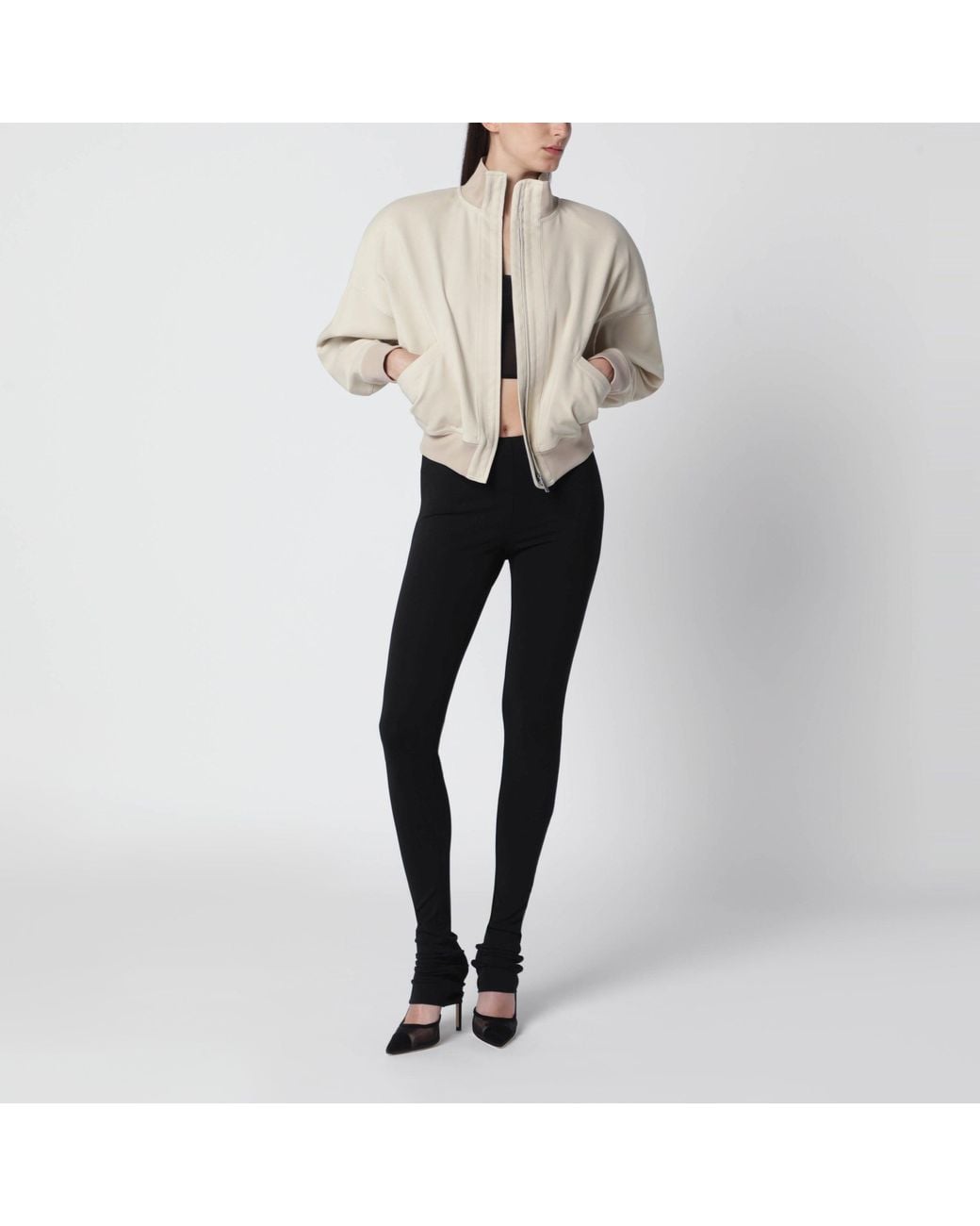 Gucci Natural Écru Poplin Zip Jacket