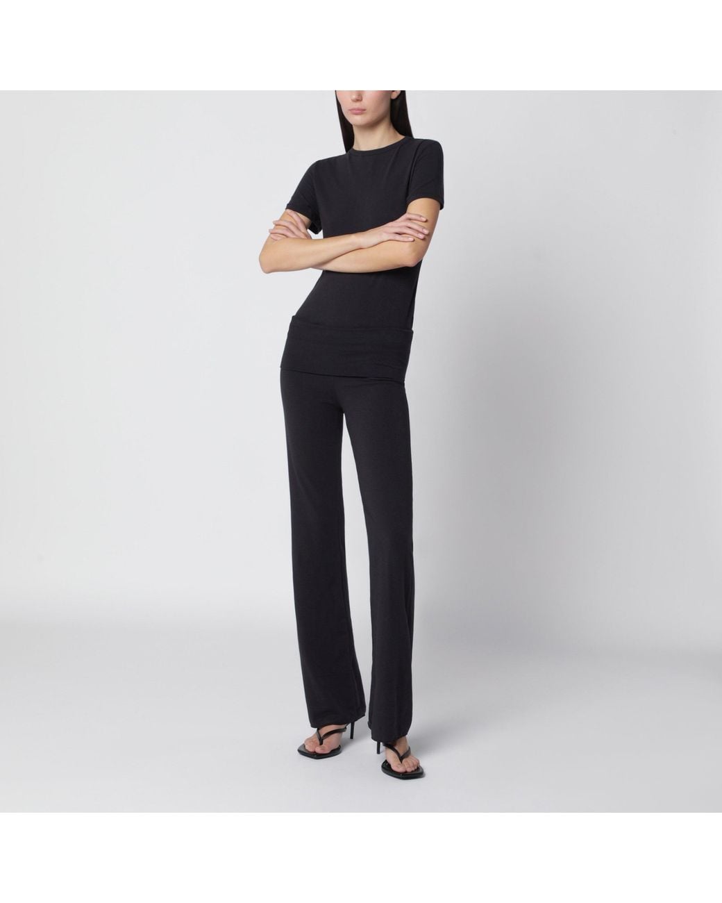 Skims Black Short-Sleeved T-Shirt