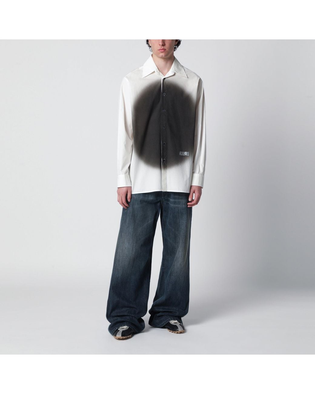 MM6 by Maison Margiela Blue Wide Washed Denim Jeans for men