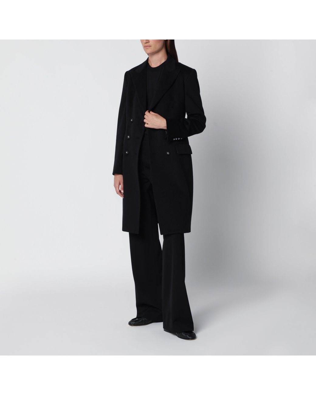 Dolce & Gabbana Black Double-Breasted Coat