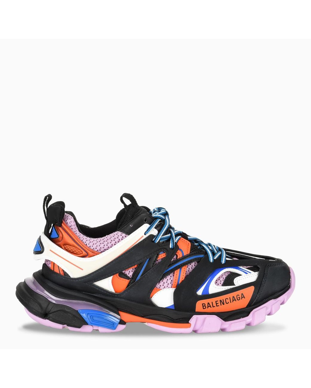 Balenciaga Black, Orange And Pink Track Sneakers in Blue | Lyst