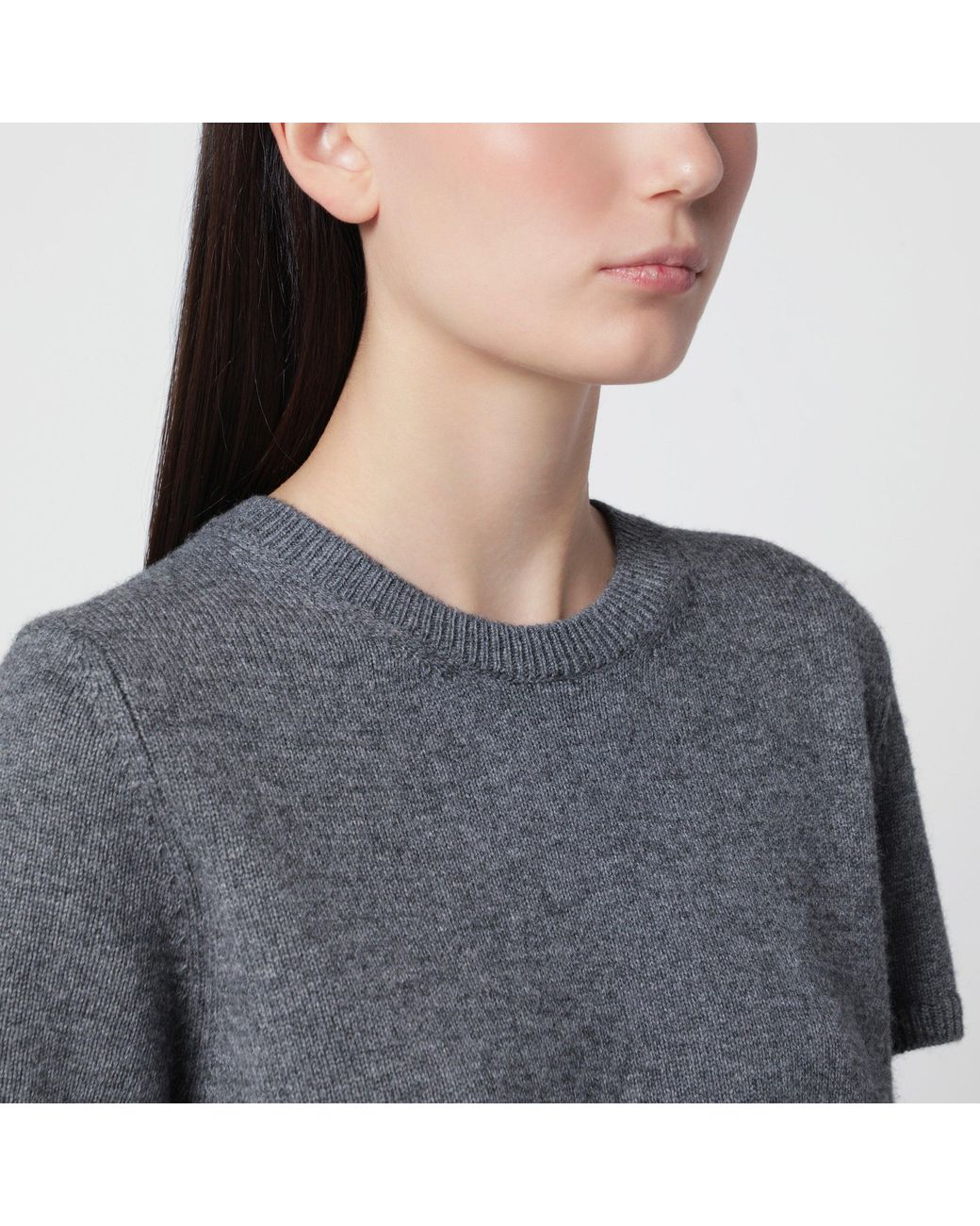 DUNST Gray Mélange Short-Sleeved Top