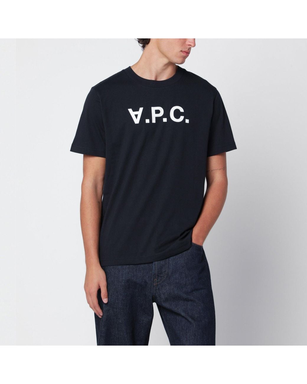 A.P.C. Black Standard Grand Cotton T-Shirt for men