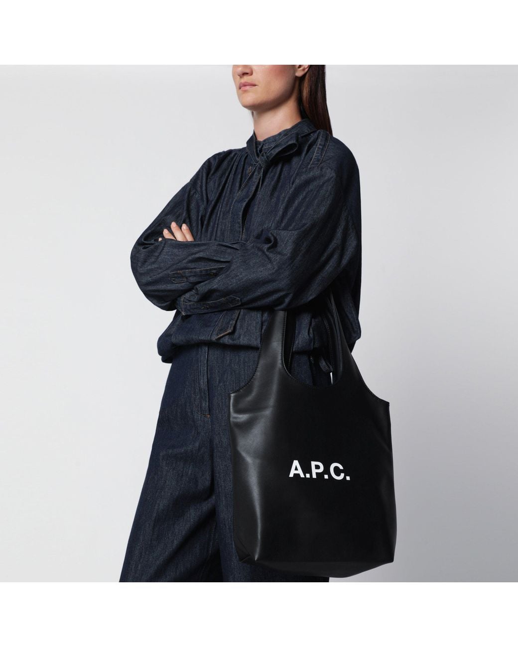 A.P.C. Black Small Ninon Tote Bag