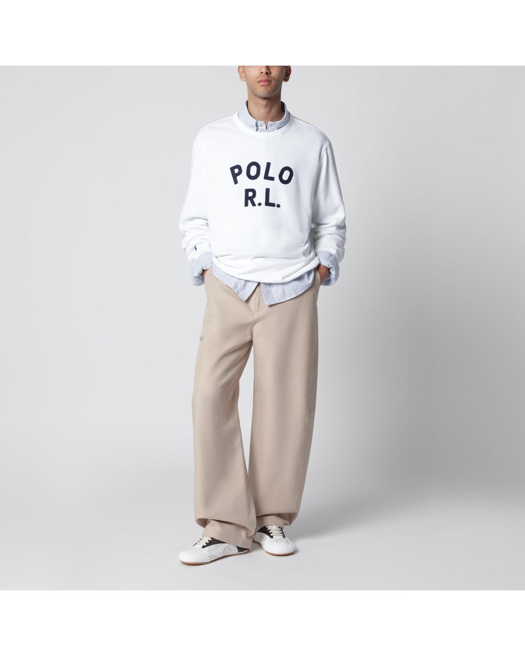 Polo Ralph Lauren White Sweatshirt With Logo Embroidery for men