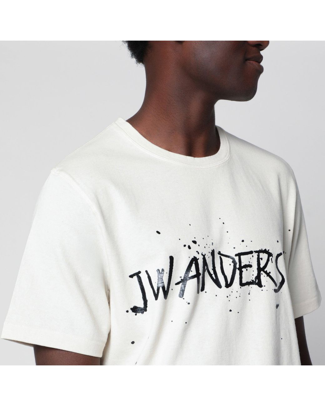 J.W. Anderson White Circular T-Shirt for men