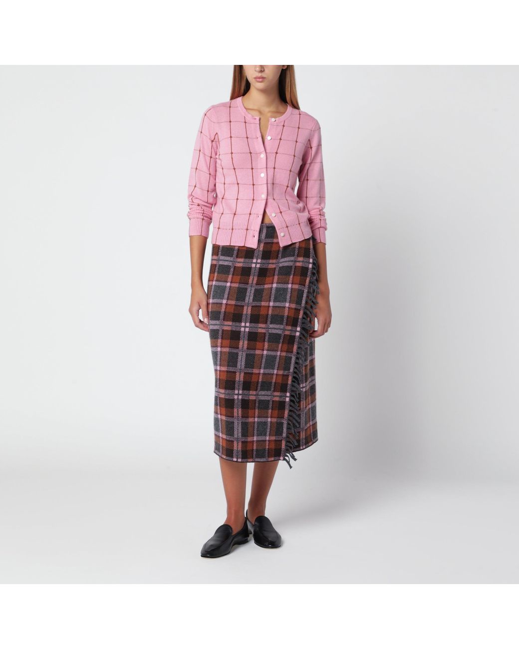 Guest In Residence Pink Jane Checker Light/ Cardigan